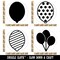 Balloons Birthday Party Shower Celebration Rubber Stamp Set for Stamping Crafting Planners